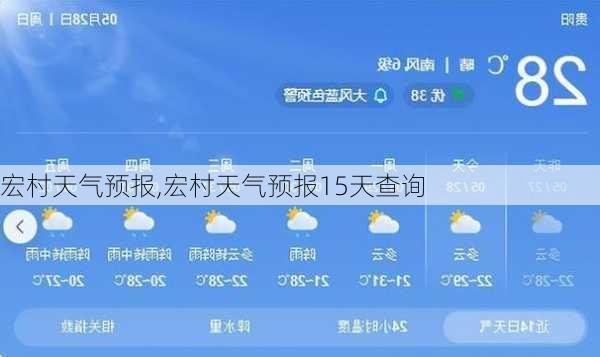 宏村天气预报,宏村天气预报15天查询